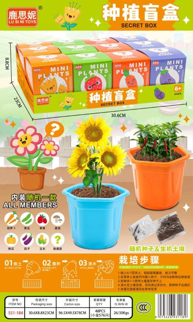 551-184种植盲盒(576盒/箱)-全旗玩具批发