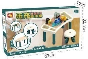 6312 88大颗粒+积木桌+凳子(12盒/箱)-全旗玩具批发