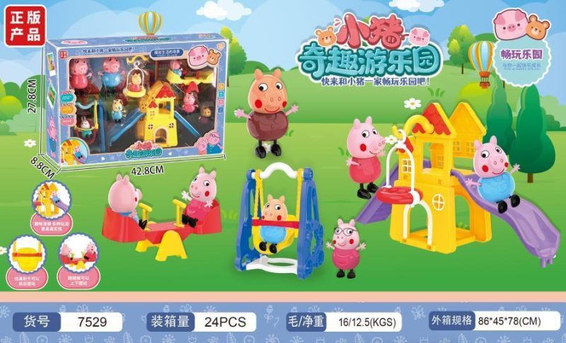 7529 小猪奇趣游乐园（24盒/箱）-全旗玩具批发