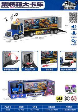 8650 声光惯性 变形金刚 集装箱运输车 精美UV(12盒/箱)-全旗玩具批发